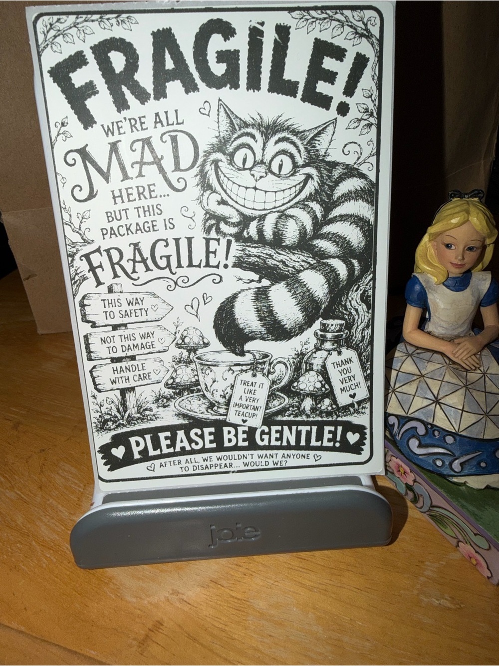 Alice in Wonderland Fragile stickers 50 count 4x6 choose your style